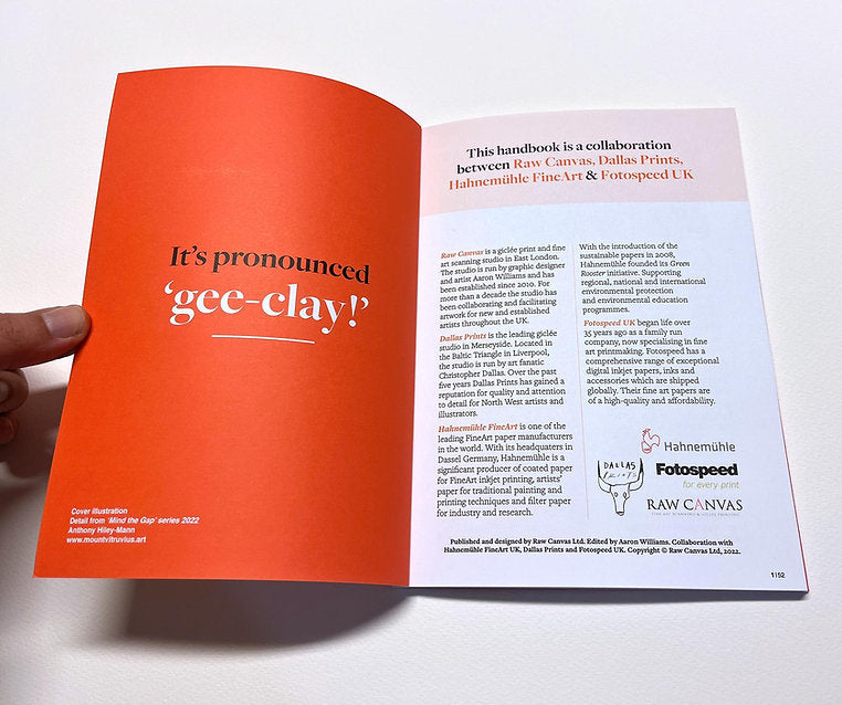 Open book with orange and white pages on a white background