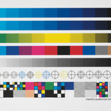 an image showing test colour printing strips